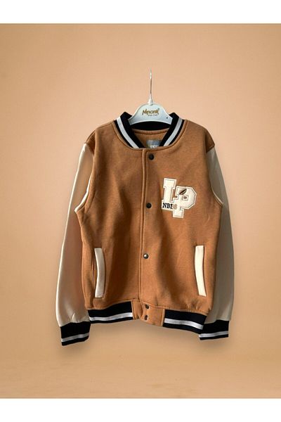 Menta store Детски бомбър кардиган с яка за колеж