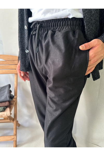 MİRMARONİ Men's Elastic Waist Baggy Fit Slim Corduroy Pants