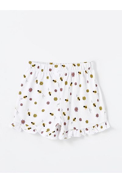 LC Waikiki New Season Printed Baby Girl Shorts with Elastic Waist - S4Nu16Z1