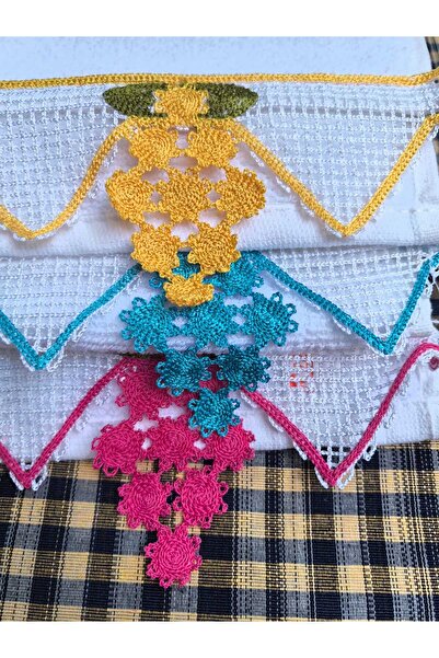 Peacock Prosop de mână brodat cu motive de zestre, cu dantelă de înaltă calit...