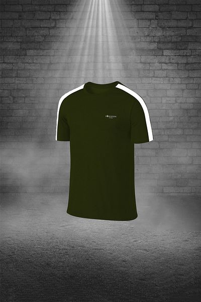 POSEIDON STORM قماش رجالي كاكي Dri-fit - جيوب، تي شيرت برقبة دائرية وشورت، مريح للمشي لمسافات طويلة والجري