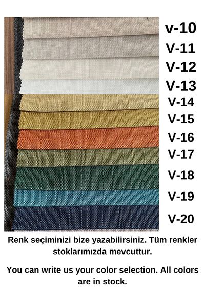 MebelPort Curtain Linen Phone Curtain 1/3 Intencial Stitching Single Wing for Cornish (30 Colors Selection)