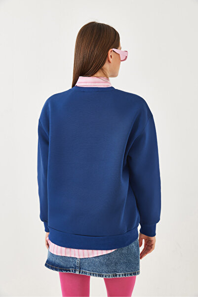 Bianco Lucci Női szívvel és szöveggel hímzett pulóver 60251803