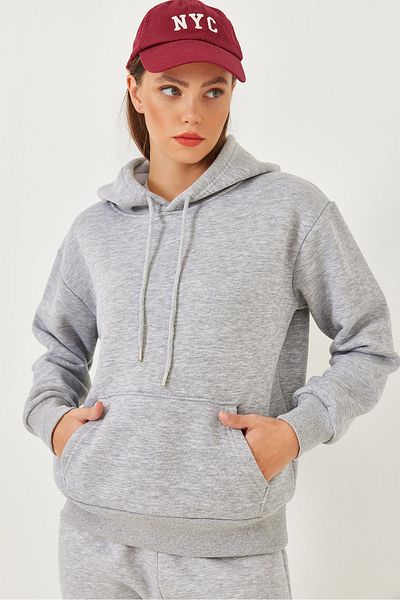 Bianco Lucci Γυναικείο φούτερ Kangaroo Pocket MBHS012 60601012