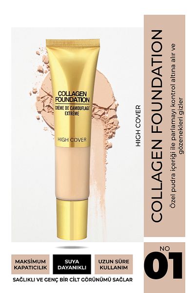 Nera Classy High Coverage Collagen Foundation - No1 Foundation