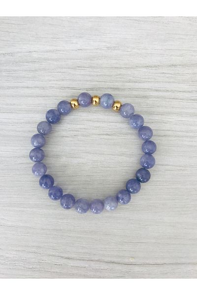 MK tasarım Mk Design Real Blue Quartz Stone Bracelet Mkt49002