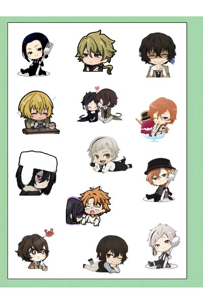 Akumastik Bungou Stray Dogs 25 Pieces 3.5cm Sticker Set - Anime Sticker