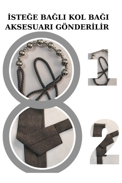 MebelPort Curtain Linen Phone Curtain 1/3 Intencial Stitching Single Wing for Cornish (30 Colors Selection)