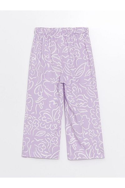 LC Waikiki LCW Baby-Mädchen-Hose mit Blumenmuster und elastischem Bund