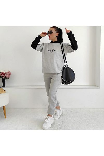 6 butik altı üstü butik Σετ αθλητικές φόρμες με εμπριμέ μανίκια