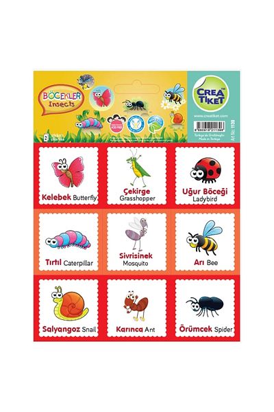 CREA Label - English Turkish Birds & Insects 1139