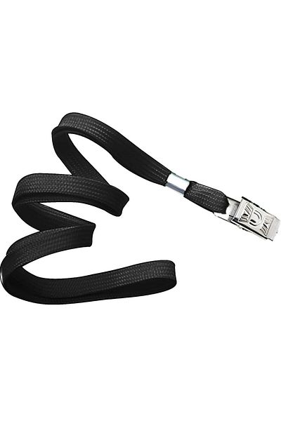 Pin Black Rope Clip Id Badge - 5 Pieces