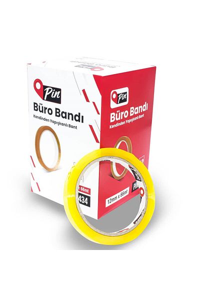Pin 434 Self-Adhesive Tape 12 mm X 66 m Box of 12