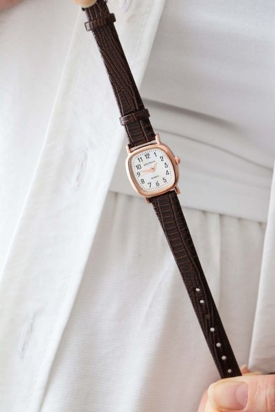 Northwatch Brown Women's Leather Cord Rose Gold New Season Vintage Wristwatch