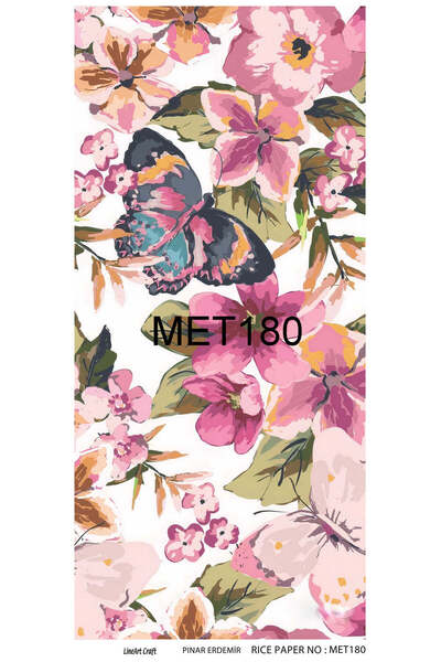 LİNEART Yapışkanlı Pirinç Dekopaj Kağıdı 30x60cm No:MET180