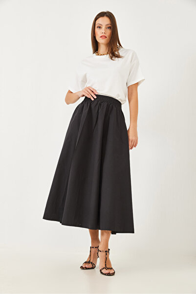 Bianco Lucci Women's Pocket Detailed Elastic Waist Parachute Balloon Skirt 60251891