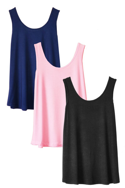 EFFE 3 Pieces Cotton Thick Strap Athlete T-Shirt