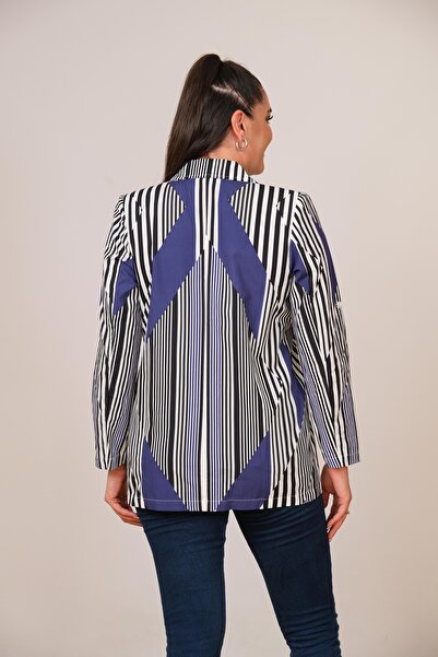 Lady Majestic Jachetă cu dungi mari