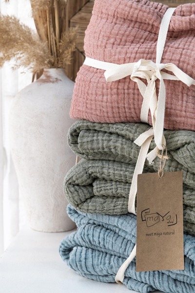 Meet MyNatural Organic Muslin Cotton Pillow Case - 4 Layers, 50*70cm, 2 Pieces