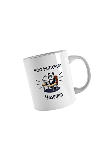 Genel Markalar (İSME ÖZEL) Yoo Mutluyum Yazılı Pandalı Kupa