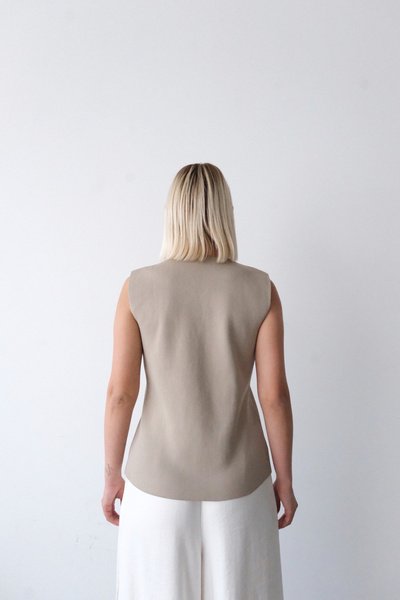 Somut istanbul Dámská pletená vesta se zlatým kamínkem