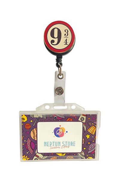 neptünstore Suport pentru carduri Yoyo cu platformă de 9¾, Yoyo pentru agățat carduri, Umeraș Yoyo pentru carduri de identitate,