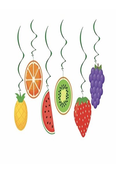 CANSIN MEYVE TEMALI ÖZEL KESİM 6'LI TAVAN SÜS