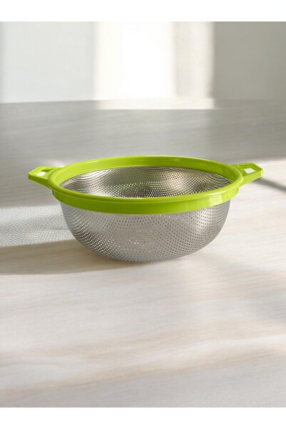 Enfa Süzgeç Pazlanmaz Çelik Sebze Makarna Çok Amaçlı Sıkı Delikli Süzgeç 35,cm