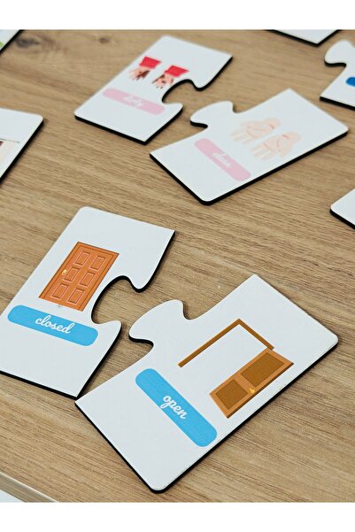 Karter İnovasyon بطاقات المفاهيم الخشبية الإنجليزية، أتعلم المفاهيم المعاكسة،...