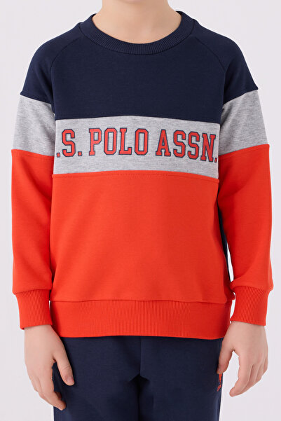 U.S. Polo Assn. USPA , LİSANSLI , ERKEK ÇOCUK 4-14 YAŞ , MANŞETLİ PAÇA , 3 İPLİK ŞARDONSUZ EŞOFMAN TAKIMI YENİ SEZON