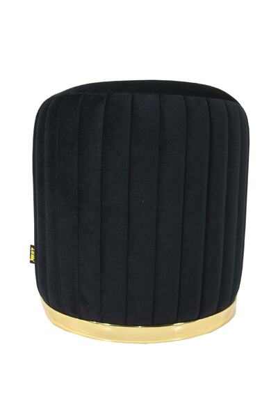 Zem Long Line Puf, Siyah Gold