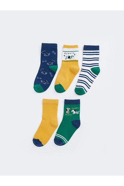 LC Waikiki Lcwk Printed Baby Boy Socks 5-Piece