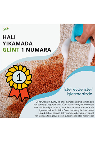 GLİNT Green Industry 2 X 1 Lt. %100 Bitkisel Yüzey Ahşap Parke Mobilya Temizleyici
