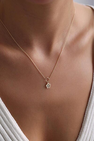 Tufanlar Kuyumculuk 14 Ayar Altın Çiçek Kolye Ekm4809