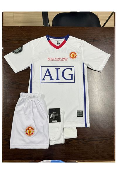 yenteks Manchester. United. Ronaldo 2009 Roma Finale Kids Jersey Set 4 Pieces