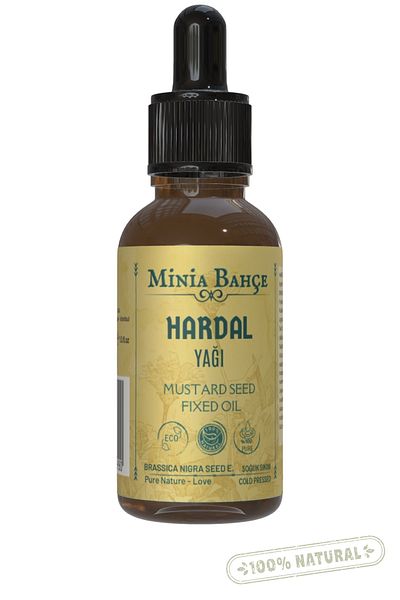 Minia Bahçe Bitki ve Sanat Atölyesi Mustard Seed Oil 100% Pure & Natural, 30ml