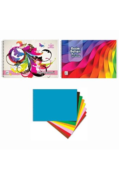 Keskin Colors SPİRALLİ  FON KARTONLU RESİM DEFTERİ  25x35cm    (10 resim +10 ...