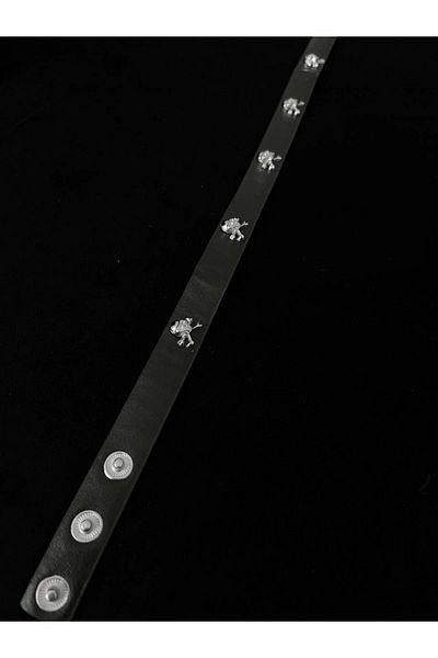DarkellaStore Gothic Punk Skull Black Leather Choker Neck Collar
