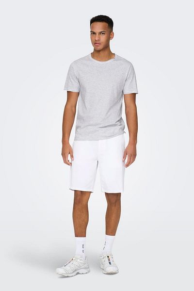 Only & Sons ONSMARK 0011 - Σορτς Algodon και Lenüz - Noos White
