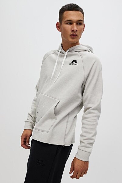 Nike Therma Fit Fleece Polar Top Içi Polarlı Erkek Sweatshirt Krem Beyaz