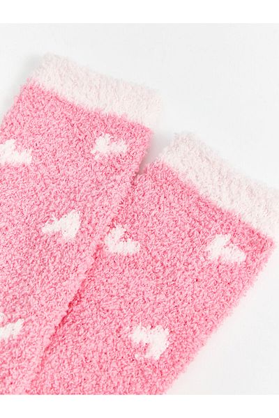 LC Waikiki Домашни чорапи и лента за глава Lcw Kids Pink за момиче