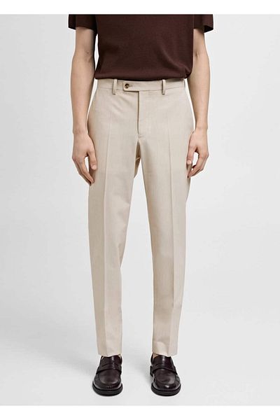MANGO Man Comfort Stretch Fabric Slim Fit Trousers
