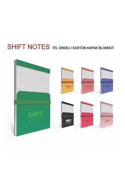 Gıpta GIPTA Lined A6 Memo Pad - Wire Standing, Cardboard Cover, 80 YP