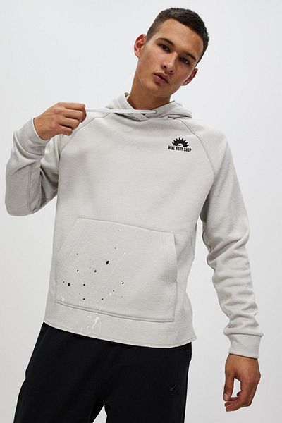 Nike Θερμά Φιτ Φλις Πόλο Τοπ Ιώ Πολαρισμένο Ανδρικό Φούτερ Κρεμ Λευκό