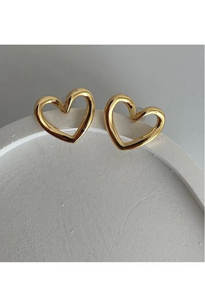 mos&more Heart Design Minimal Women's Earrings