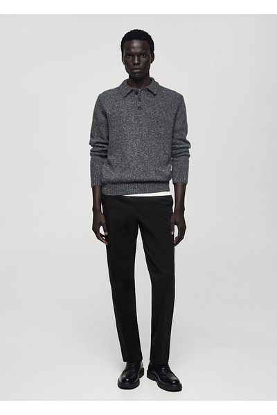 MANGO Man Straight Cut Cotton Drawstring Pants