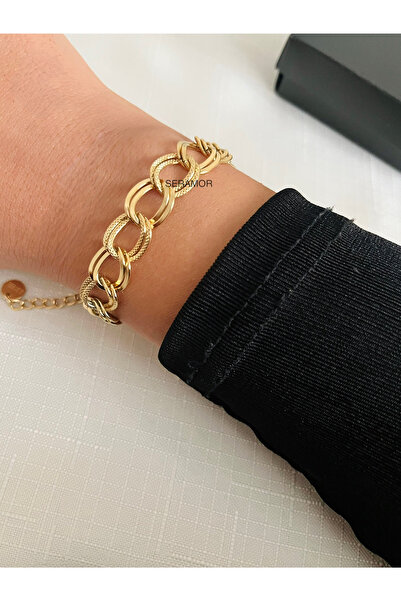 SERAMOR Çelik Samanyolu Gold Bileklik