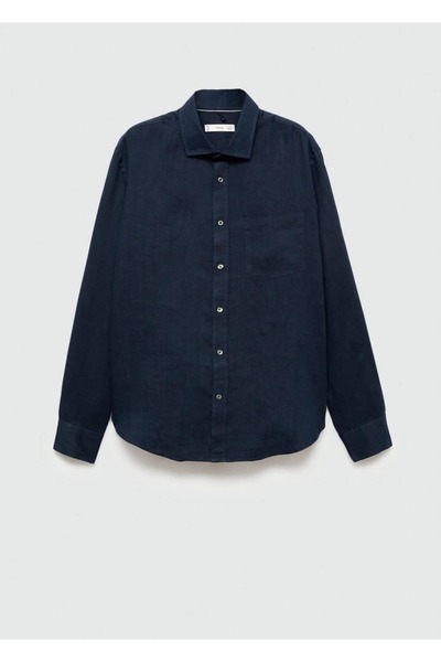 MANGO Man Klasik kesim %100 keten gömlek