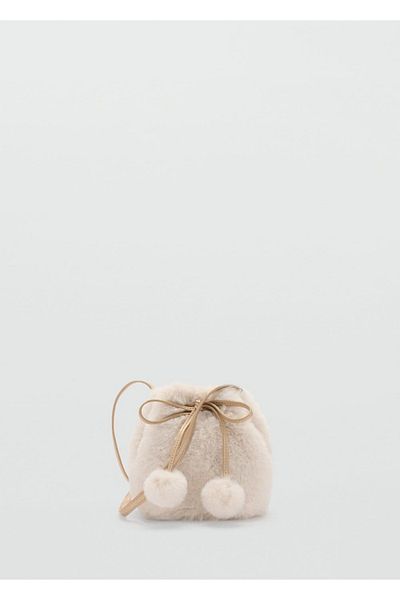 MANGO Kids Kunstfell-Tasche mit Metallgriff