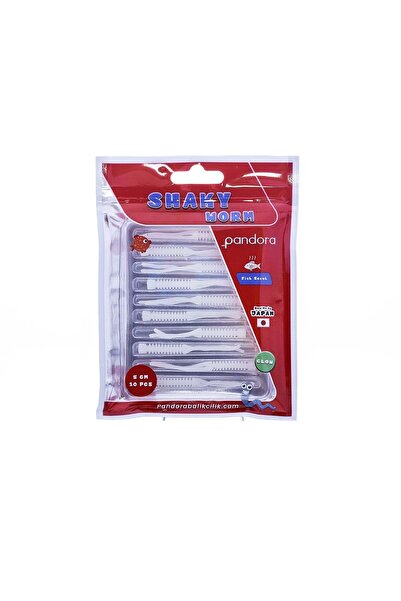 PANDORA BALIKÇILIK Pandora Shaky 5cm 10 Parça Lrf Silikon Sahte Yem - Whıte Glow